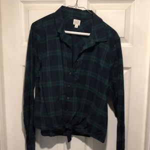 J crew tartan plaid button up